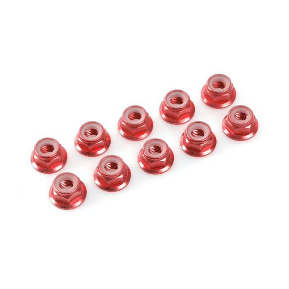 Nylstop épaulé alu M3 - Rouge - 10pcs - CORALLY - C-31125