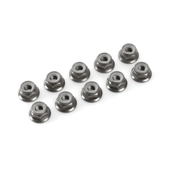 Nylstop épaulé alu M4 - Gris - 10pcs - CORALLY - C-31133