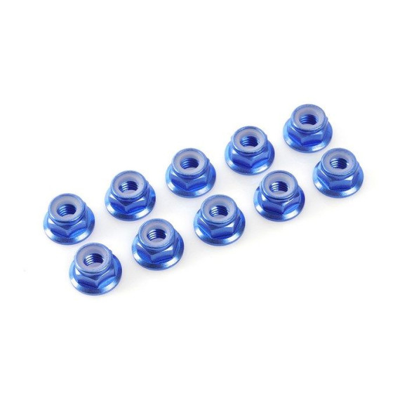 Nylstop épaulé alu M4 - Bleu - 10pcs - CORALLY - C-31134