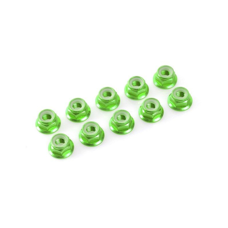 Nylstop épaulé alu M5 - Vert - 10pcs - CORALLY - C-31141