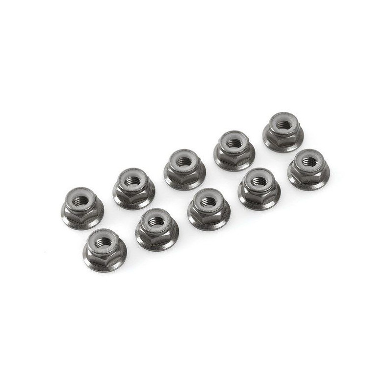 Nylstop épaulé alu M5 - Gris - 10pcs - CORALLY - C-31143
