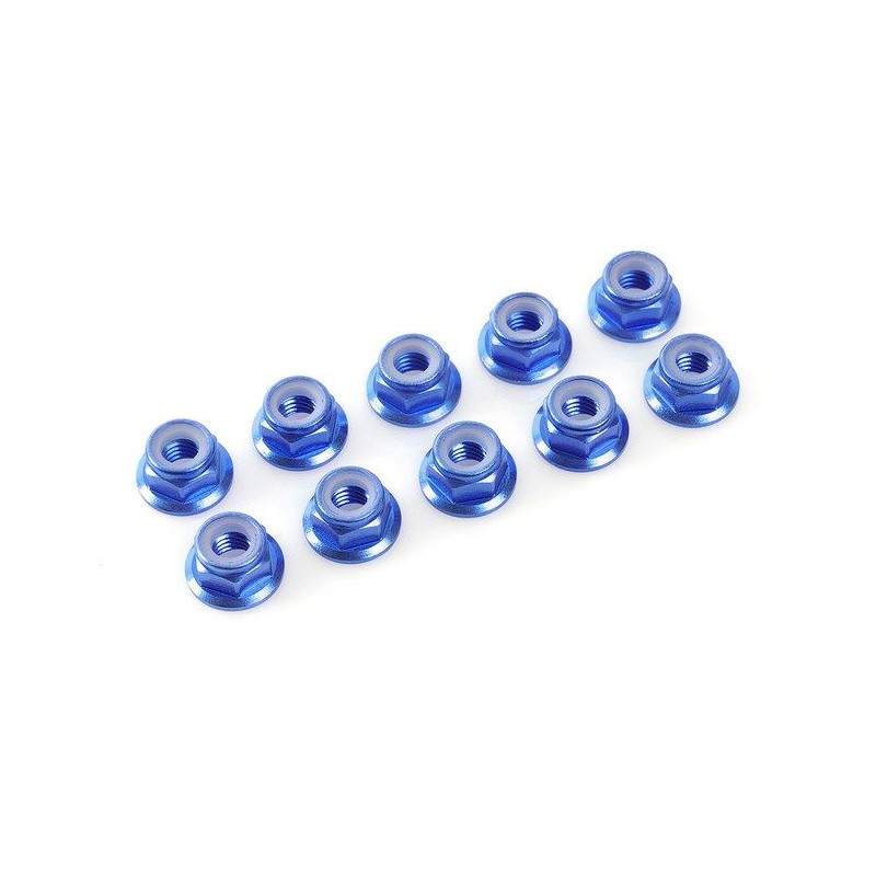 Nylstop épaulé alu M5 - Bleu - 10pcs - CORALLY - C-31144