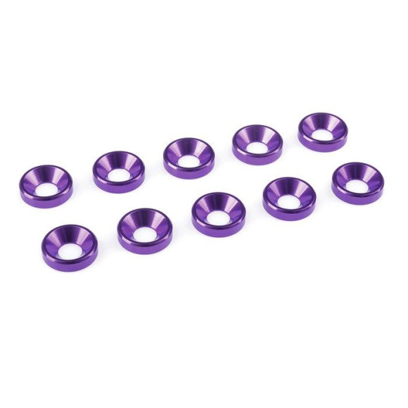 Rondelle alu FHC M4   Violet - 10 pcs - CORALLY - C-31212