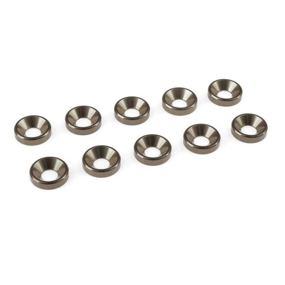 Rondelle alu FHC M4 - Gris - 10 pcs - CORALLY - C-31213