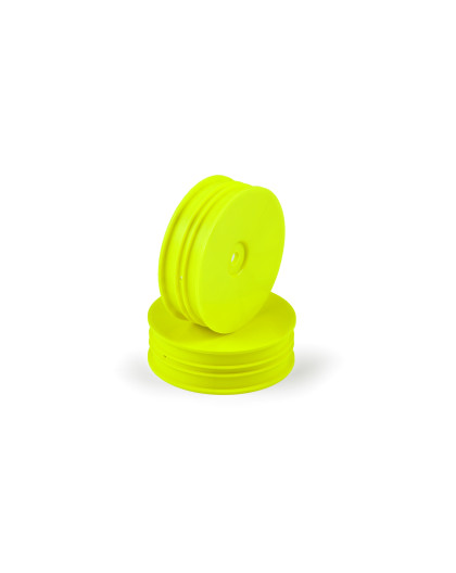 Jantes TT 1/10 avant étroite 2WD - Jaune (2) - HUDY - 803220-Y