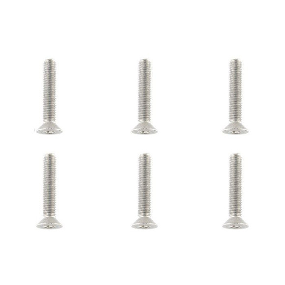 TEAM CORALLY - TITANIUM SCREWS M3 X 16MM - HEX FLAT HEAD - 6 - C-3401