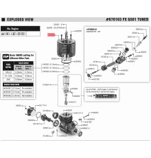 GT ENGINE HEAD - 9 RIBS - FOR SEALED COMBUSTION CHAMBER - FX - 675001