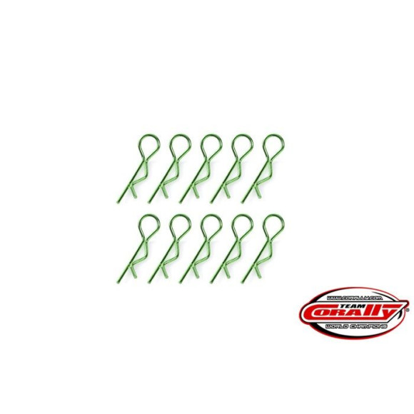 Clips carro. Petit - Vert - 10 pcs - CORALLY - C-35100