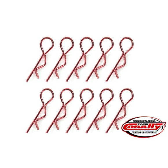 Clips carro. Large - Rouge - 10 pcs - CORALLY - C-35121