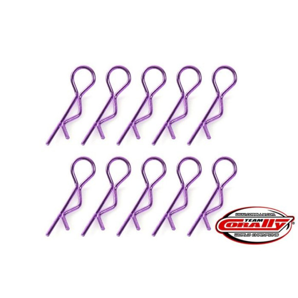 Clips carro. Large - Violet - 10 pcs - CORALLY - C-35123