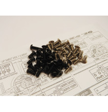Kit visserie titane/alu hexagonale Noir X4'26 - HIRO SEIKO - 38079