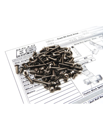 Kit de visserie titane hexagonale RC10B6 - HIRO SEIKO - 48075