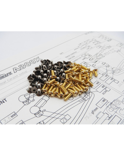  A800X Titan/Alum Hex Socket Screw Set - HIRO SEIKO - 48185