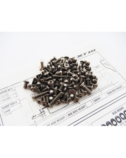 Kit de visserie titane hexagonale X1'18 (89pcs) - HIRO SEIKO - 48208