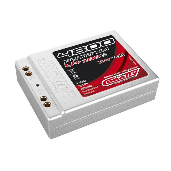 TEAM CORALLY - PLATINUM V+ 100 C - 4800 MAH - 7,4V 2S - COMPE - C-483