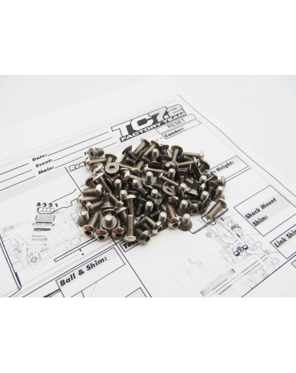 Kit de visserie titane hexagonale RC10TC7.2 - HIRO SEIKO - 48393