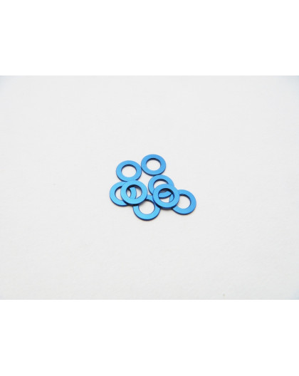  3mm Alloy Spacer Set (0.5T) [Y-Blue] - HIRO SEIKO - 48439
