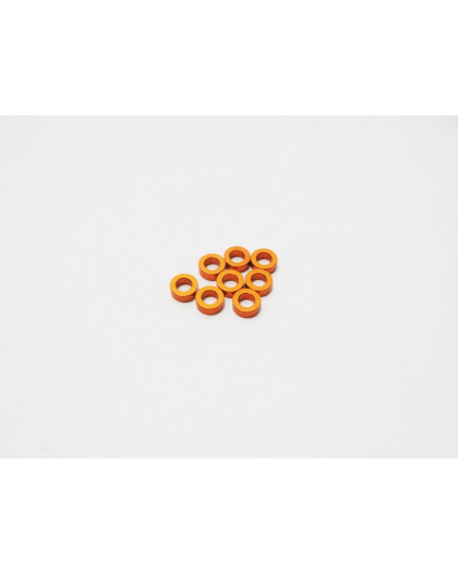  3mm Alloy Spacer Set (2.0T) [Orange] - HIRO SEIKO - 48470
