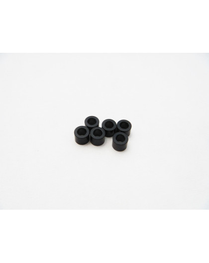  3mm Alloy Spacer Set (4.0T) [Black] - HIRO SEIKO - 48490