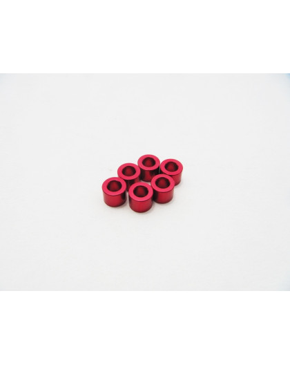  3mm Alloy Spacer Set (5.0T) [Red] - HIRO SEIKO - 48492