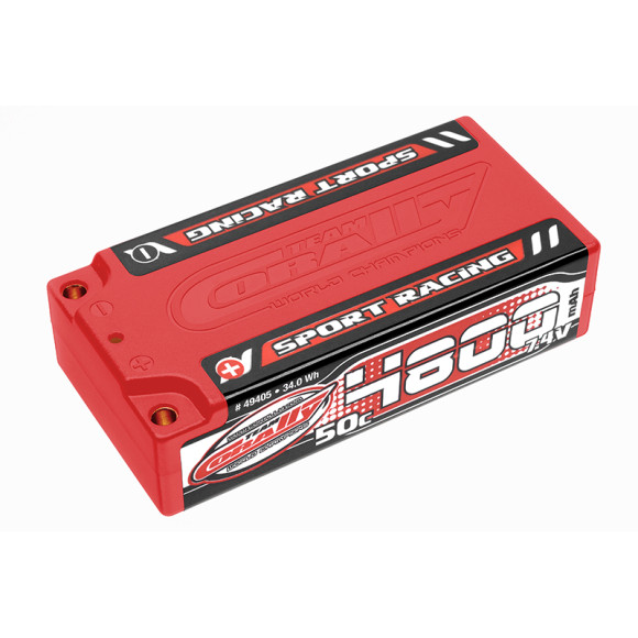 Lipo SportRac. 50C 4800mah 2S Shorty - CORALLY - C-49405