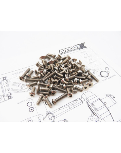 Kit de visserie titane hexagonale MRX6X - HIRO SEIKO - 48605