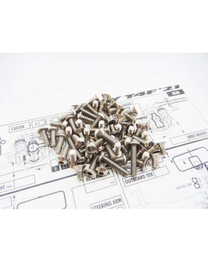 T4F’21 Titanium Hex Socket Screw Set (87Pcs) - HIRO SEIKO - 48609