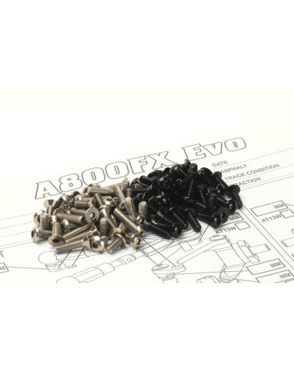 Kit de visserie titane/alu hexagonale A800FX EVO - HIRO SEIKO - 48662
