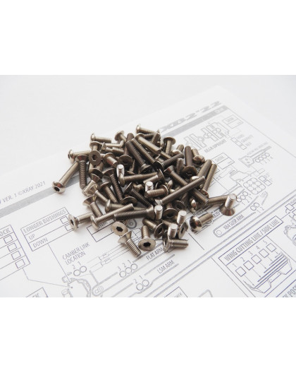 Kit de visserie titane hexagonale XB2C/D'22 - HIRO SEIKO - 48690