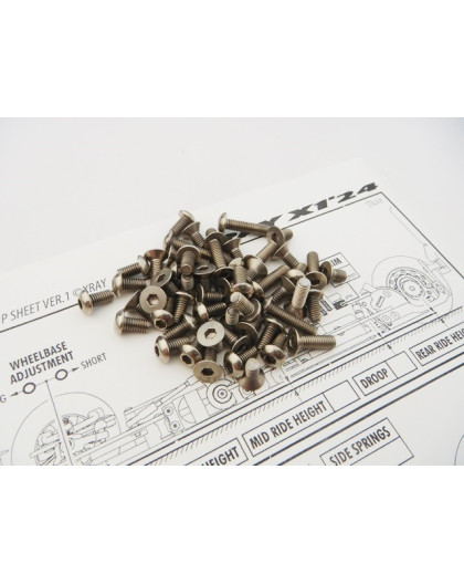 Kit de visserie titane hexagonale X1'24 - HIRO SEIKO - 48908