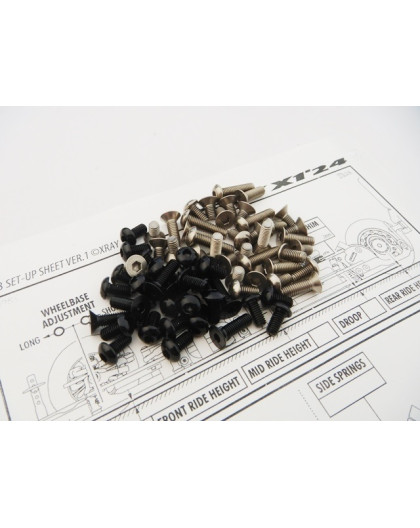 Kit visserie titane/alu hexagonale Noir X1'24 - HIRO SEIKO - 48909