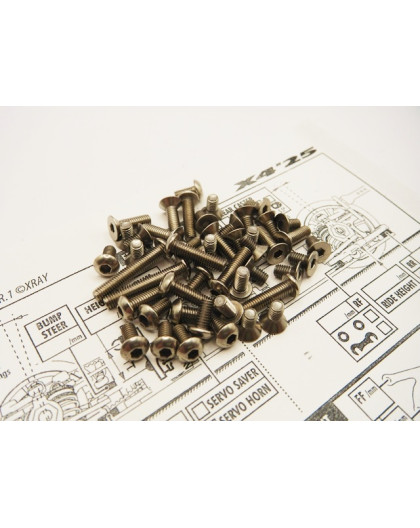 X4'25 Titanium Hex Socket Screw Set 117 Pcs - HIRO SEIKO - 48966