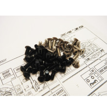 Kit visserie titane/alu hexagonale Noir X4'25 - HIRO SEIKO - 48968