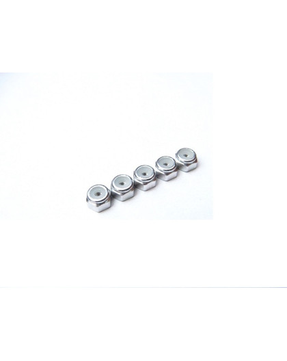 Ecrous nylstop alu 2mm Gris - HIRO SEIKO - 69212
