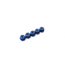 Ecrous nylstop alu 2mm Bleu foncé - HIRO SEIKO - 69214