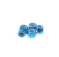  3mm Alloy Nylon Nut [Tamiya-Blue] - HIRO SEIKO - 69219