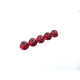 Ecrous épaulés nylstop alu 2mm Rouge - HIRO SEIKO - 69234