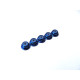 Ecrous épaulés nylstop alu 2mm Bleu foncé - HIRO SEIKO - 69232
