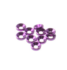  3mm Alloy Countersunk Washer [Purple] - HIRO SEIKO - 69251