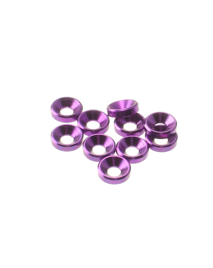  3mm Alloy Countersunk Washer [Purple] - HIRO SEIKO - 69251