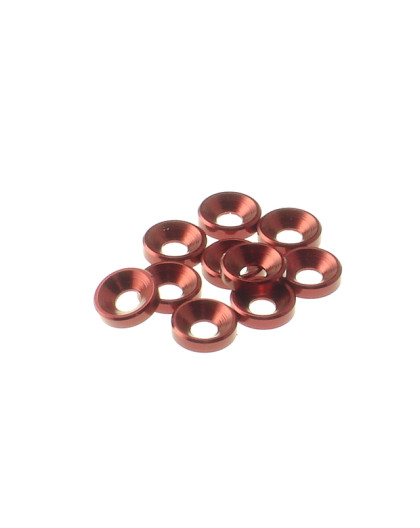  3mm Alloy Countersunk Washer [Red] - HIRO SEIKO - 69252