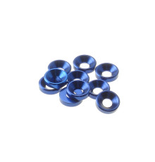  3mm Alloy Countersunk Washer [Yokomo-Blue] - HIRO SEIKO - 69250