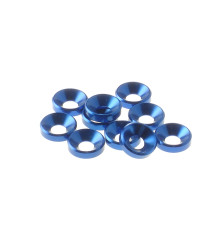  4mm Alloy Countersunk Washer [Yokomo-Blue] - HIRO SEIKO - 69256