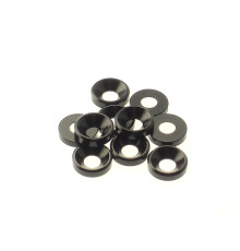  4mm Alloy Countersunk Washer [Black] - HIRO SEIKO - 69259