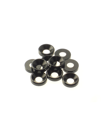  4mm Alloy Countersunk Washer [Black] - HIRO SEIKO - 69259