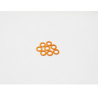 3mm Alloy Spacer Set (0.5T/0.75T/1.0T) [Orange] - HIRO SEIKO - 69453