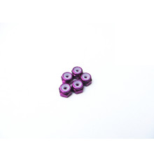  2mm Alloy Nylon Nut (S) [Pruple] - HIRO SEIKO - 69543