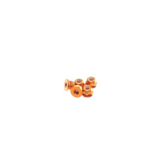  3mm Alloy Flange Nylon Nut [Orange] - HIRO SEIKO - 69560