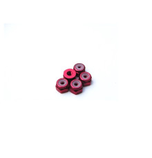  2mm Alloy Nylon Nut (S) [Red] - HIRO SEIKO - 69544