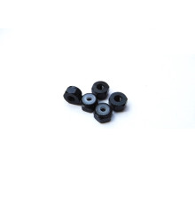  2mm Alloy Nylon Nut (S) [Black] - HIRO SEIKO - 69545